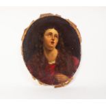 MANNER OF GUIDO RENI (NINETEENTH CENTURY) OIL ON CANVAS, OVAL Saint Mary Magdalene Unsigned Unframed