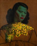 VLADIMIR TRETCHIKOFF COLOUR PRINT REPRODUCTION The Chinese Girl 23 1/4in x 19 1/4in (59 x 49cm) (