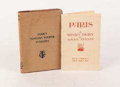 TRAVEL EXPLORATION- Cook?s Travelers Handbook Florence, 1924, complete with publisher?s original dj,
