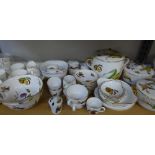 ROYAL WORCESTER EVESHAM AND ARDEN DINNER WARES TO INCLUDE; TUREENS, FLAN DISHES, BOWLS, (53