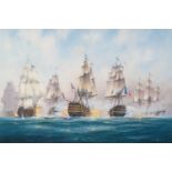 D. MACLEOD ARTIST SIGNED LIMITED EDITION COLOUR PRINT ?Trafalgar 1805?, (25/200) 14 ½? x 21 ½? (36.