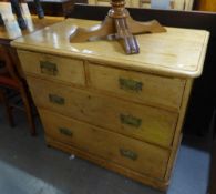 A VICTORIAN PINE CHEST OF DRAWERS, 2 OVER 2