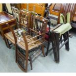 TWO TALBOT ARTS & CRAFTS SINGLE CHAIRS AND VARIOUS OTHER CHAIRS (8)