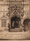 JAMES HAMILTON MACKENZIE (1875-1926) ARTIST SIGNED ETCHING Entrance to French Chapel 9 ½? x 6 ¾? (