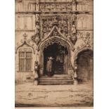 JAMES HAMILTON MACKENZIE (1875-1926) ARTIST SIGNED ETCHING Entrance to French Chapel 9 ½? x 6 ¾? (