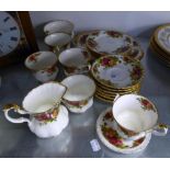ROYAL ALBERT CHINA, ?OLD COUNTRY ROSES? PATTERN TEA SERVICE FOR SIX PERSONS, 22 PIECES AND AN