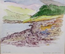 ROY WILSON (TWENTIETH/ TWENTY FIRST CENTURY) TWO WATERCOLOURS Seascape Riverscape Both signed