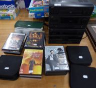 A JVC STACKING STEREO SYSTEM AND A SELECTION OF DVD's