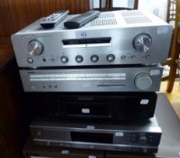 MARANTZ 'AMPLIFIER' PM4001 IN SILVER CASE, MARANTZ CD PLAYER CD 6006, IN BLACK CASE, YAMAHA AM/FM