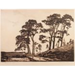 ANDREW WATSON TURNBULL (1874-1957) ORIGINAL ETCHING WITH AQUATINE 'February Fill Dyke' Signed and