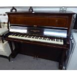 AN EARLY TWENTIETH CENTURY ROSEWOOD CASED UPRIGHT PIANO BY JOHN BROADWOOD, LONDON