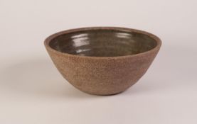 BERNARD LEACH, ST IVES STUDIO POTTERY BOWL with green glazed interior, 8? diameter (20.3cm)