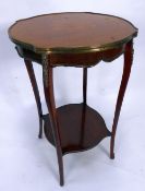 EARLY TWENTIETH CENTURY FRENCH GILT METAL MOUNTED AND MARQUETRY INLAID OCCASIONAL TABLE, the