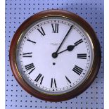 THOMAS SAMPSON, OLDHAM, MAHOGANY STAINED BEECH CASED WALL CLOCK, the 11? Roman dial powered by a