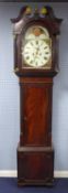 GEORGE III MAHOGANY LONGCASE CLOCK WITH ROLLING MOON PHASE, SIGNED THOMAS YATES, PRESTON, the 14?