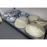 MYOTT SON AND CO., POTTERY 'BONNIE DUNDEE' PATTERN DINNER SERVICE FOR SIX PERSONS WITH BROAD