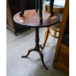 NINETEENTH CENTURY MAHOGANY CIRCULAR TRIPOD TABLE, 19" DIAMETER