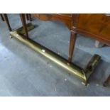 A PLAIN BRASS FENDER, 4' WIDE