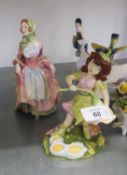 ROYAL DOULTON CHINA CRINOLINE FIGURE 'SUZETTE' HN 2026, DOULTON FAIRY FIGURE 'PRILLA' DF2