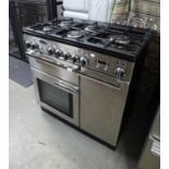 RANGEMASTER PROFESSIONAL GAS AND ELECTRIC COOKER, IN STAINLESS STEEL CASE, WITH FIVE RING HOB, GAS