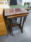 A NEST OF THREE EDWARDIAN TABLES