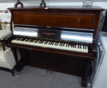 AN EARLY TWENTIETH CENTURY ROSEWOOD CASED UPRIGHT PIANO BY JOHN BROADWOOD, LONDON