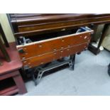 A TRESTLE TABLE AND A BLACK & DECKER WORKMATE FOLDING WORK BENCH (2)