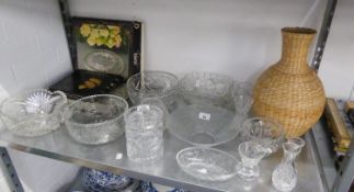 VARIOUS CUT AND MOULDED GLASS, BOWLS AND OTHER ITEMS OF GLASSWARE