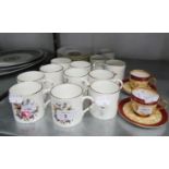 A 24 PIECE POST-WAR ROYAL WORCESTER PORCELAIN COFFEE SERVICE, ALSO TWO EARLY TWENTIETH CENTURY ROYAL