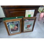 FOUR MODERN REPRODUCTION PUB ADVERTISING MIRRORS VIZ ROBINSONS X 2, WARDS - TRADITIONAL BRITISH