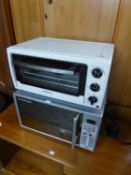 AMBIANO COUNTER TOP ELECTRIC/GRILL OVEN AND A RUSSELL HOBBS MICROWAVE OVEN (2)