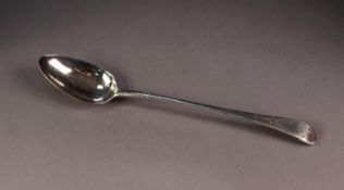 GEORGE III SILVER OLD ENGLISH PATTERN GRAVY SPOON, with bright cut handle, 11 ½? (29.2cm) long,