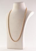 9ct GOLD ROPE CHAIN NECKLACE with ring clasp, 24in (60.9cm) long, 5gms