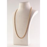 9ct GOLD ROPE CHAIN NECKLACE with ring clasp, 24in (60.9cm) long, 5gms