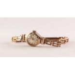 F. HINDS, SWISS MADE, LADY'S 9ct GOLD WRISTWATCH with 17 jewels incabloc movement, tiny circular
