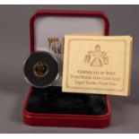 ISLE OF MAN, POBJOY MINT, CASED AND ENCAPSULATED ELIZABETH II LIMITED EDITION GOLD PROOF GOLD