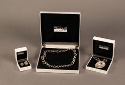 TIANGUIS JACKSON BOXED 925 MARK SILVER JEWELLERY, to include mushroom pattern pendant and chain, a