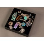 SELECTION OF MODERN 925 MARK SILVER AND HARDSTONE DESIGNER JEWELLERY, some probably by Tanguis