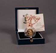 ROYAL MINT CASED AND ENCAPSULATED ELIZABETH II LIMITED EDITION GOLD PROOF HALF SOVEREIGN 1999 (