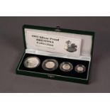 1997 FOUR COIN SILVER PROOF BRITANNIA SET, £2, £1, 50p AND 20p, supplied with certificate of