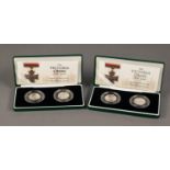 TWO 1999 ?THE VICTORIA CROSS? 50p TWO COIN SILVER PROOF SETS, supplied with certificates of