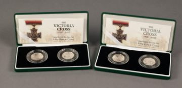 TWO 1999 ?THE VICTORIA CROSS? 50p TWO COIN SILVER PROOF SETS, supplied with certificates of