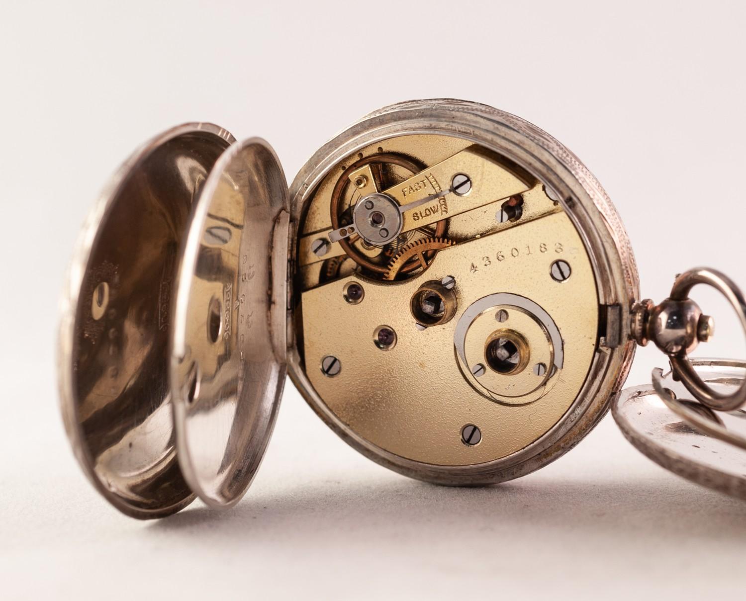 TWO LADY'S KEY WIND SWISS SILVER CASED FOB WATCHES, circa 1900, 0.935 purity, (2) - Image 2 of 3