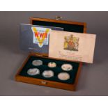 ROYAL MINT LIMITED EDITION, 1945-2005, 60th ANNIVERSARY ?THE ALLIED FORCES SIX COIN SILVER PROOF
