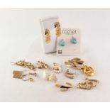 PAIR OF CACHET, LONDON, COSTUME EARRINGS set with Swarovski crystal elements (carded) and 11 PAIRS