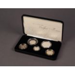 2007 PIEDFORT LIMITED EDITION FIVE COIN SILVER PROOF SET, including the Diamond Wedding crown,