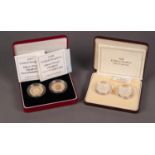 TWO PIEDFORT £2 TWO COIN SILVER PROOF SETS, 1989 and 1997, both supplied with certificates of