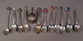 GEORGE III SILVER CADDY SPOON with scallop shell bowl and bright cut handle, London 1793 and