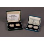 TWO £2 TWO COIN SILVER PROOF SETS, 1997-1998 and 1989, both supplied with certificate of