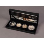 2009 PIEDFORT LIMITED EDITION FOUR COIN SILVER PROOF SET, No: 0612 (of 2500), including the Henry